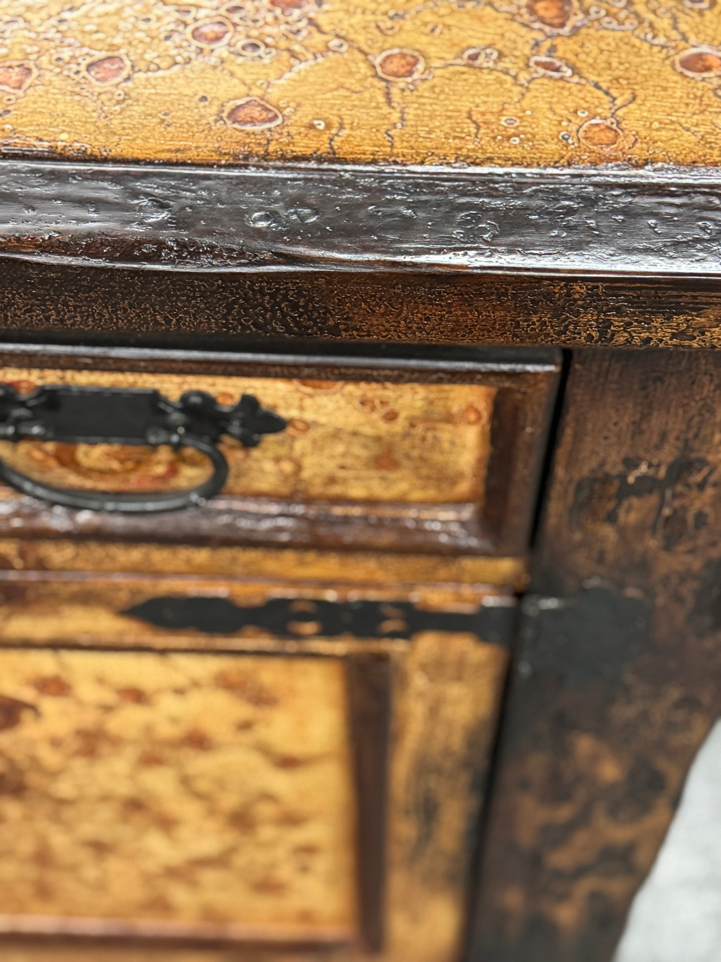 Saché Balzac Antique Walnut Dining Room Buffet Table - 19 x 65 x 39