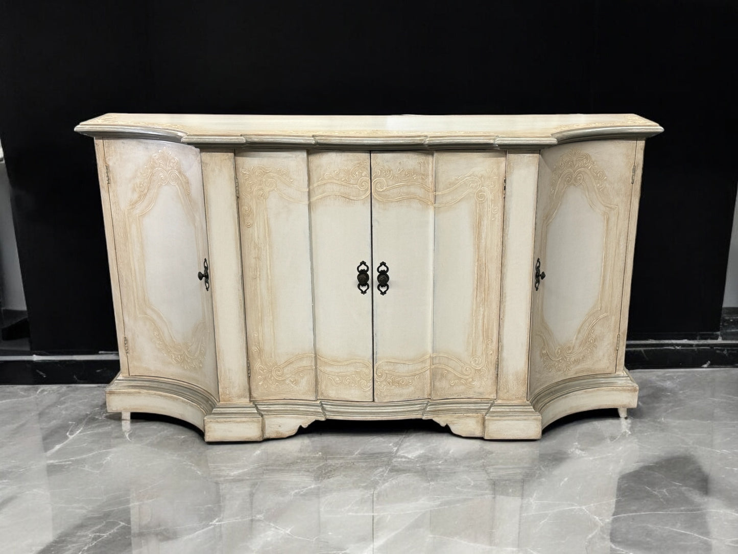 Nantes Ivory Dining Room Buffet Table 24 x 83 x 44