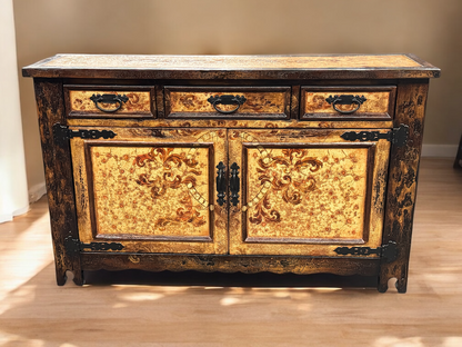 Saché Balzac Antique Walnut Dining Room Buffet Table - 19 x 65 x 39