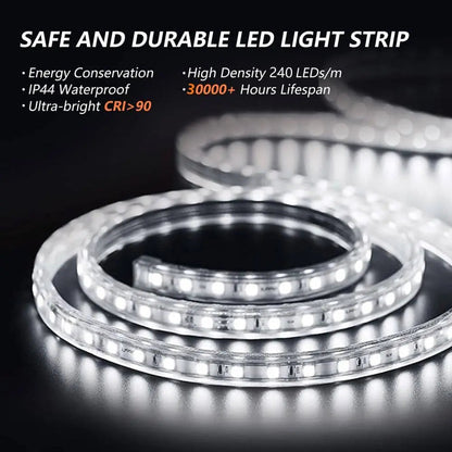 Round LED Bathroom Vanity Mirror With Dimmable Lights - Adjustable Brightness and Color Temperature - Anti-Fog