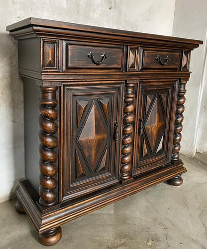 Lodève Chest, Dark Walnut, Twisted Spiral Columns