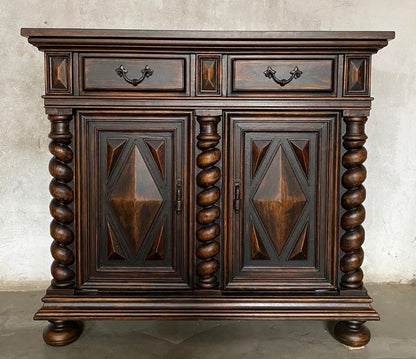 Lodève Chest, Dark Walnut, Twisted Spiral Columns