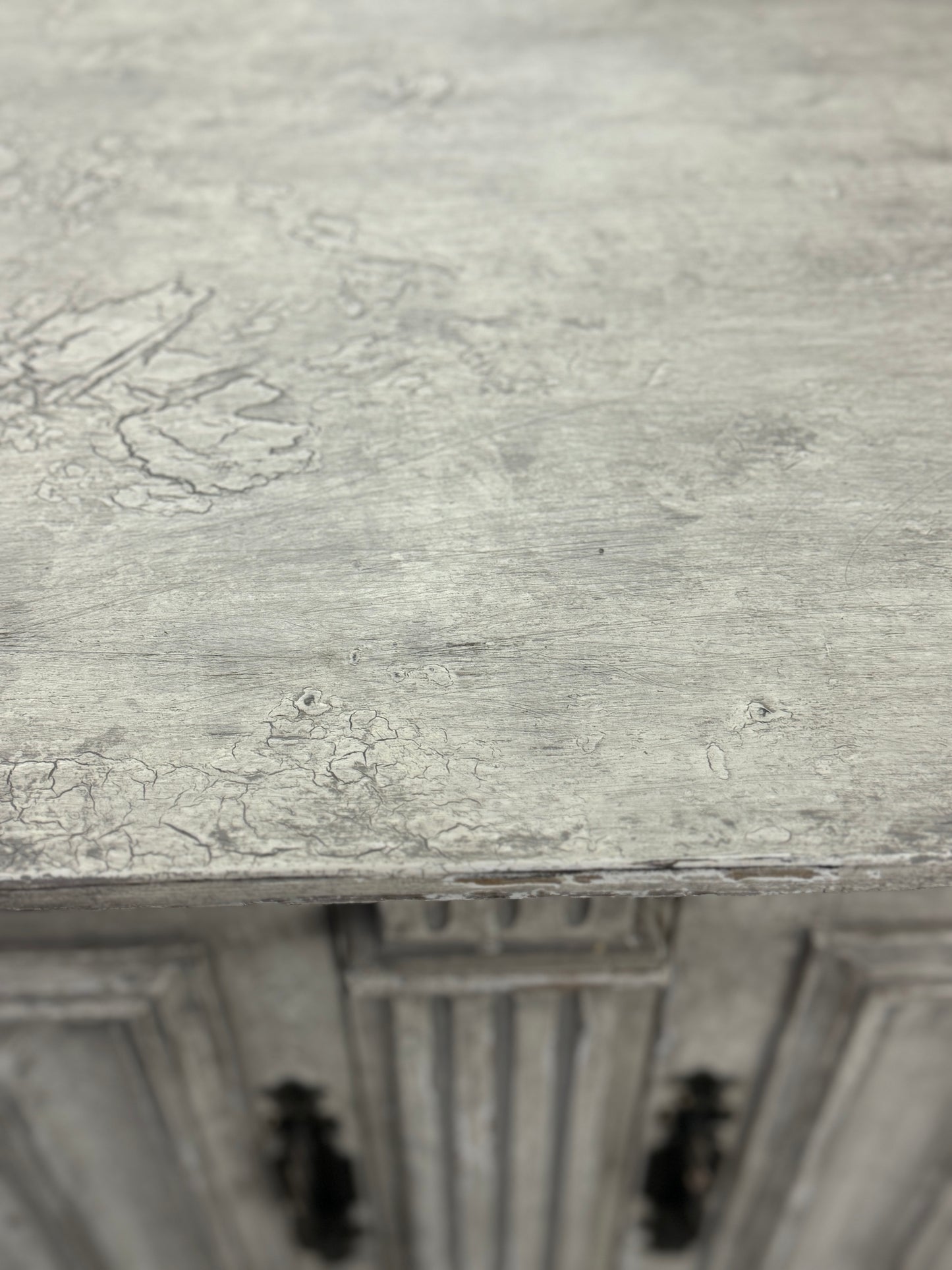 Artigny Weathered White Carved Dining Room Buffet