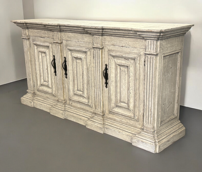 Artigny Weathered White Carved Dining Room Buffet