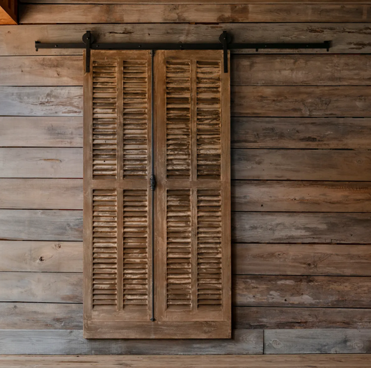Slider Shutter Door | Wall Decor 90.75 x 2.56 x 99.61 (in)