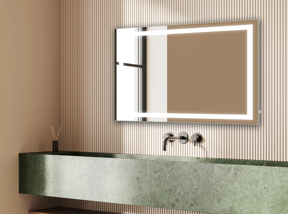 CALYPSO LED LIGHTED TABLETOP OR WALL MOUNTED VANITY MIRROR - 85 x 40