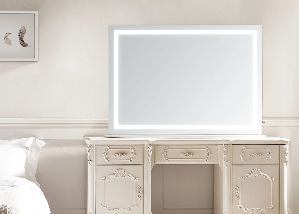 CALYPSO LED LIGHTED TABLETOP OR WALL MOUNTED VANITY MIRROR - 85 x 40