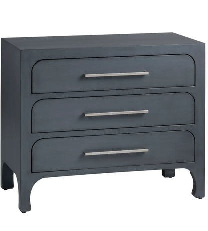 Great Barrington Blue Nightstands (2-Pack) Transitional, tapered legs, felt-lined top drawers