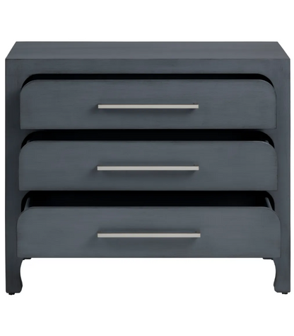 Great Barrington Blue Nightstands (2-Pack) Transitional, tapered legs, felt-lined top drawers