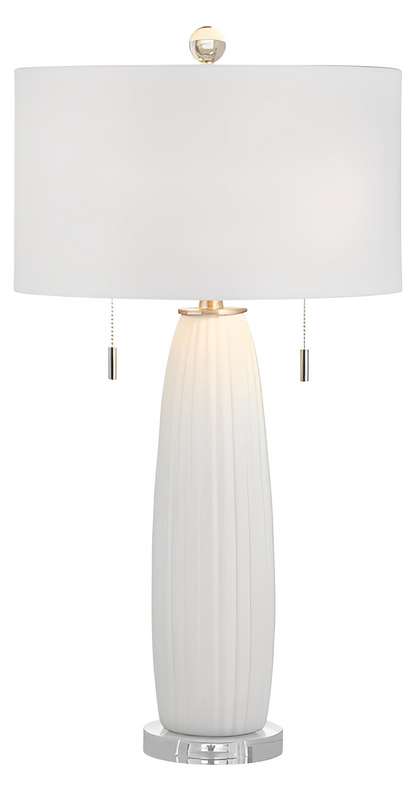 Alpheratz Ceramic Table Lamps (2-Pack), White, Transitional