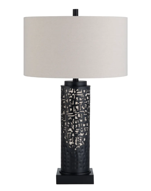 Naos of Haverhill Table Lamps (2-Pack), Black, Transitional