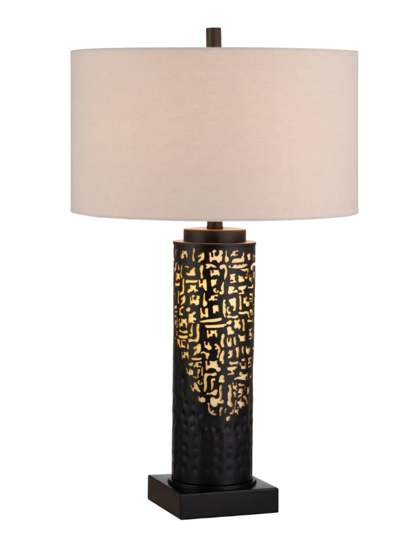 Naos of Haverhill Table Lamps (2-Pack), Black, Transitional
