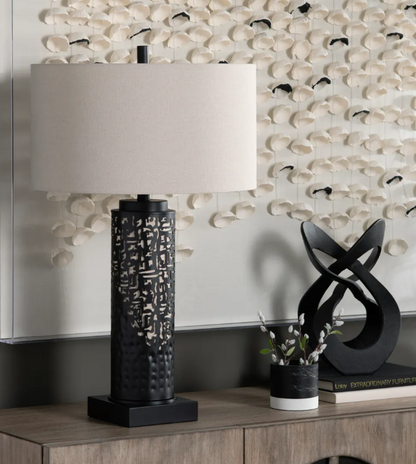Naos of Haverhill Table Lamps (2-Pack), Black, Transitional
