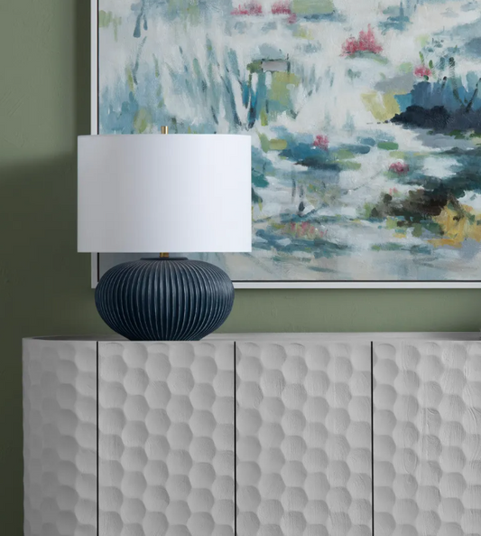 Alderamin Ceramic Table Lamps (2-Pack), Indigio Blue, Coastal