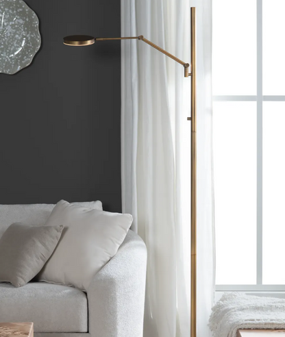 Kitalpha of Concord Floor Lamp, Contemporary, Gold