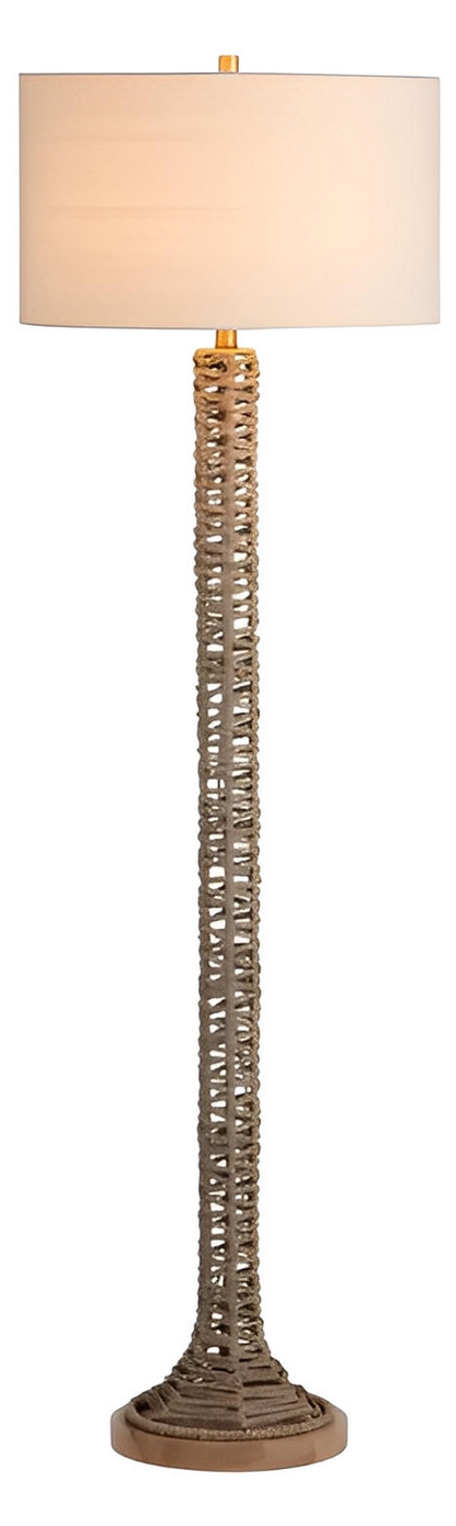 Markab of Westport Floor Lamp, Coastal, Metal, Rope, Wood