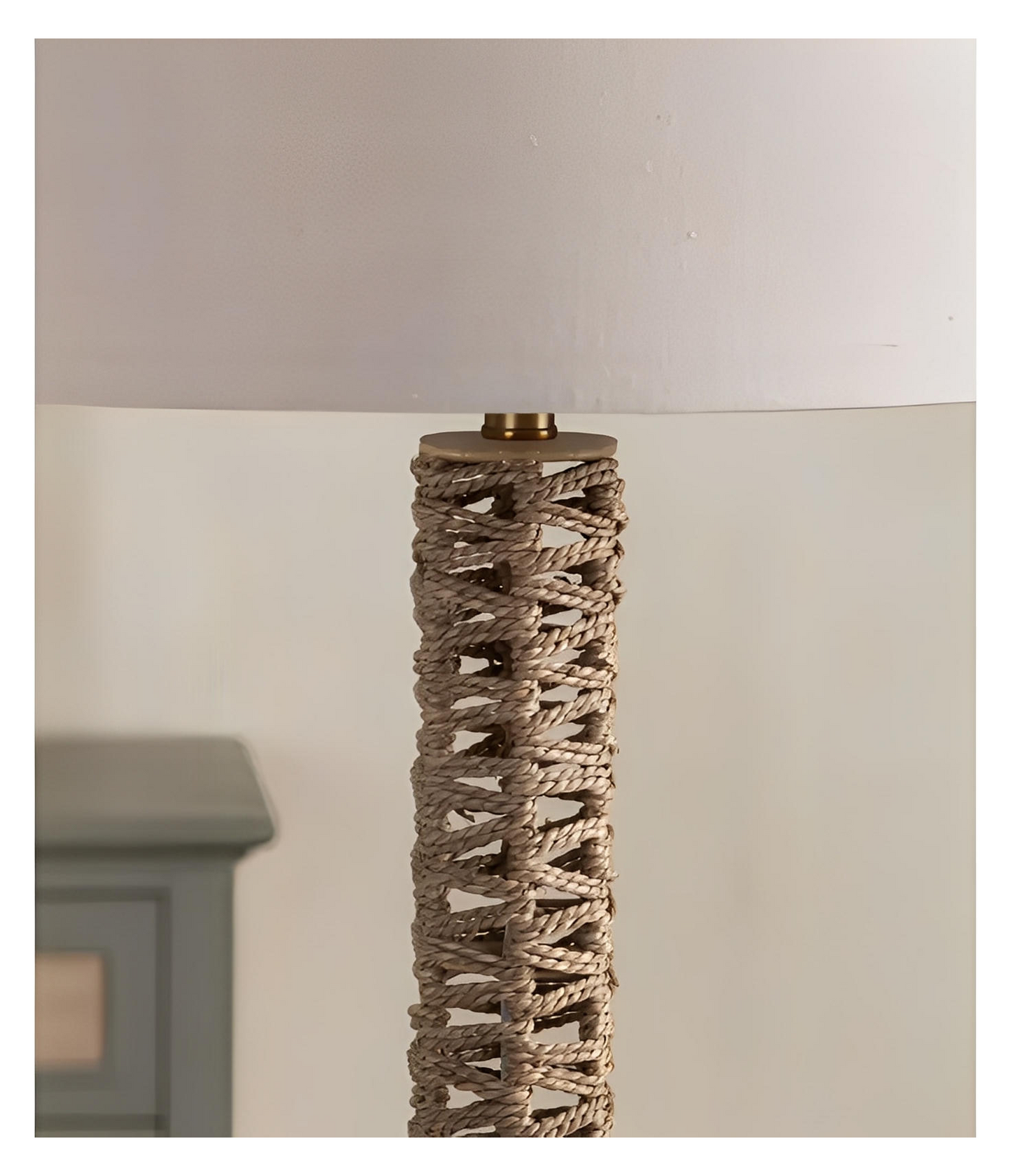 Markab of Westport Floor Lamp, Coastal, Metal, Rope, Wood