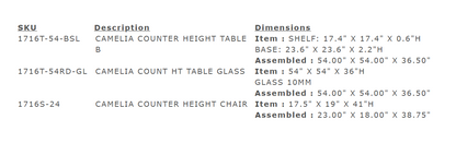 Catherine 5PC Round Counter Ht Glass Table & 4) Chairs; Gray