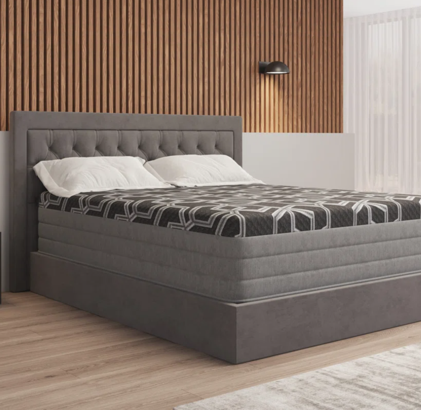 Foam Mattress in a Box Made in the USA | Black and Gray Cooling Mattress | 14-Inch Medium Firmness