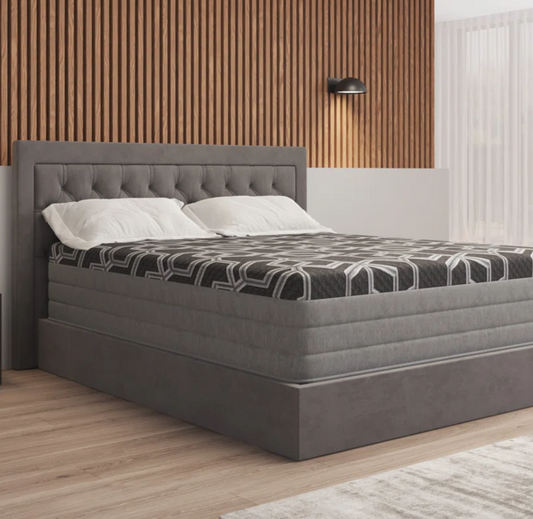 Foam Mattress in a Box Made in the USA | Black and Gray Cooling Mattress | 14-Inch Medium Firmness
