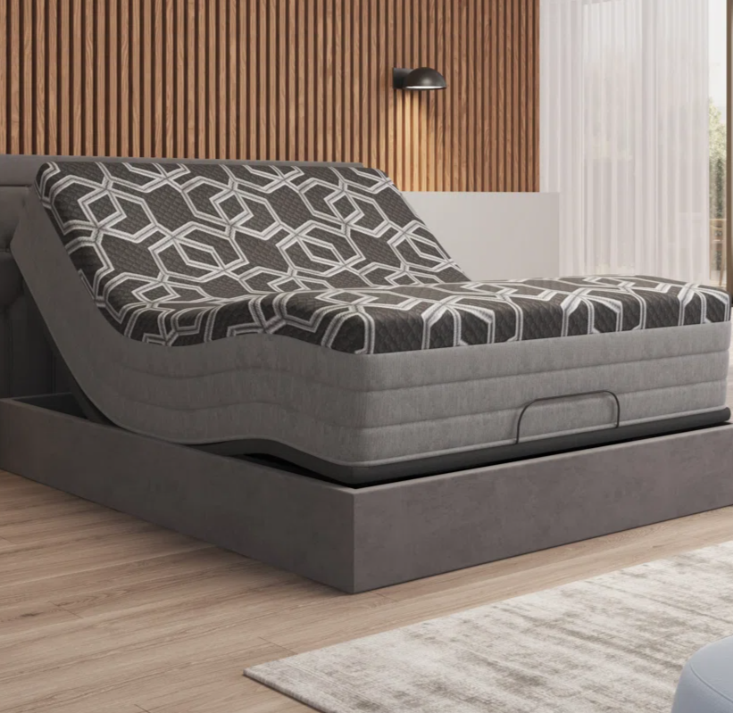 Foam Mattress in a Box Made in the USA | Black and Gray Cooling Mattress | 14-Inch Medium Firmness