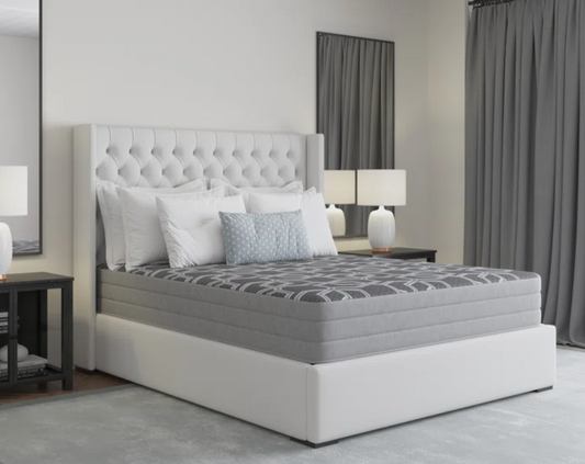 Foam Mattress in a Box Made in the USA | Black and Gray Cooling Mattress | 12-Inch Firm