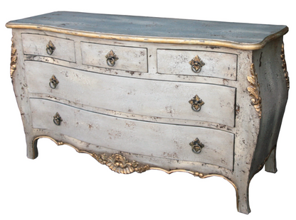 CELESTE BEDROOM SET RUSTIC SILVER 87.5" Tall | Distressed French European | Includes Delivery and Assembly