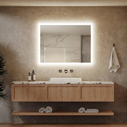Standard Edge Glow LED Bathroom Mirror (40-50 in) - Adjustable Color & Temperature - Anti-Fog