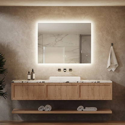 Standard Sleek Backlit LED Bathroom Mirror (40-50 in) - Adjustable Color & Temperature - Anti-Fog