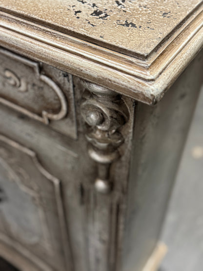 Valencia European Estate Weathered Gray Handcrafted Dining Room Buffet Table - 13 x 90 x 41