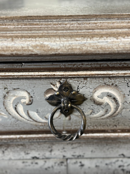 Valencia European Estate Weathered Gray Handcrafted Dining Room Buffet Table - 13 x 90 x 41