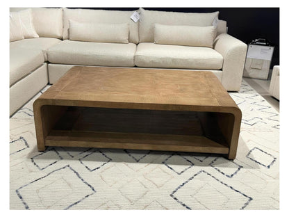 Montmorillon Coffee Table - Rectangle, Brown Walnut Finish, Open Lower Shelf