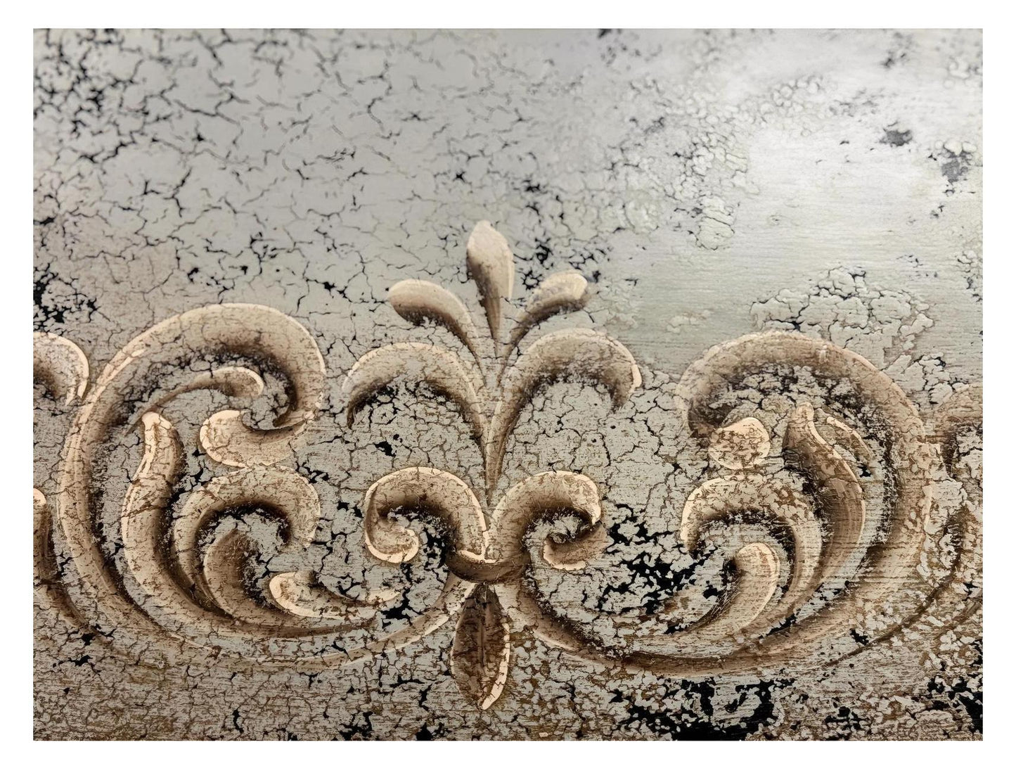 Anduze Dining Table - Round, Weathered Gray, Ornate Pedestal Base With Acanthus Scroll Feet