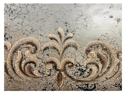 Anduze Dining Table - Round, Weathered Gray, Ornate Pedestal Base With Acanthus Scroll Feet