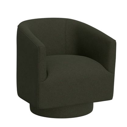 Green Upholstered Swivel Chair 360-Degree Contemporary Design (2-Pack)