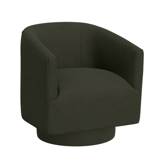 Green Upholstered Swivel Chair 360-Degree Contemporary Design (2-Pack)