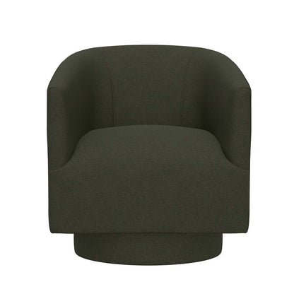 Green Upholstered Swivel Chair 360-Degree Contemporary Design (2-Pack)