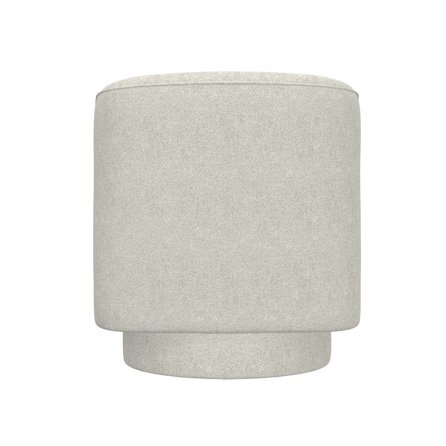 White Upholstered Swivel Chair 360-Degree Contemporary Design (2-Pack)