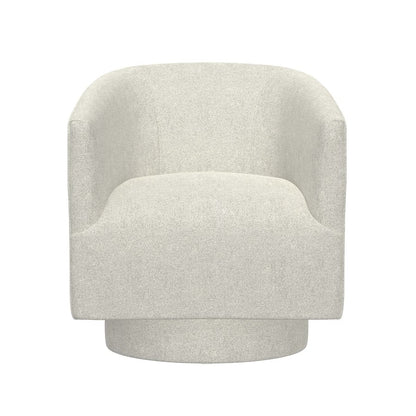 White Upholstered Swivel Chair 360-Degree Contemporary Design (2-Pack)