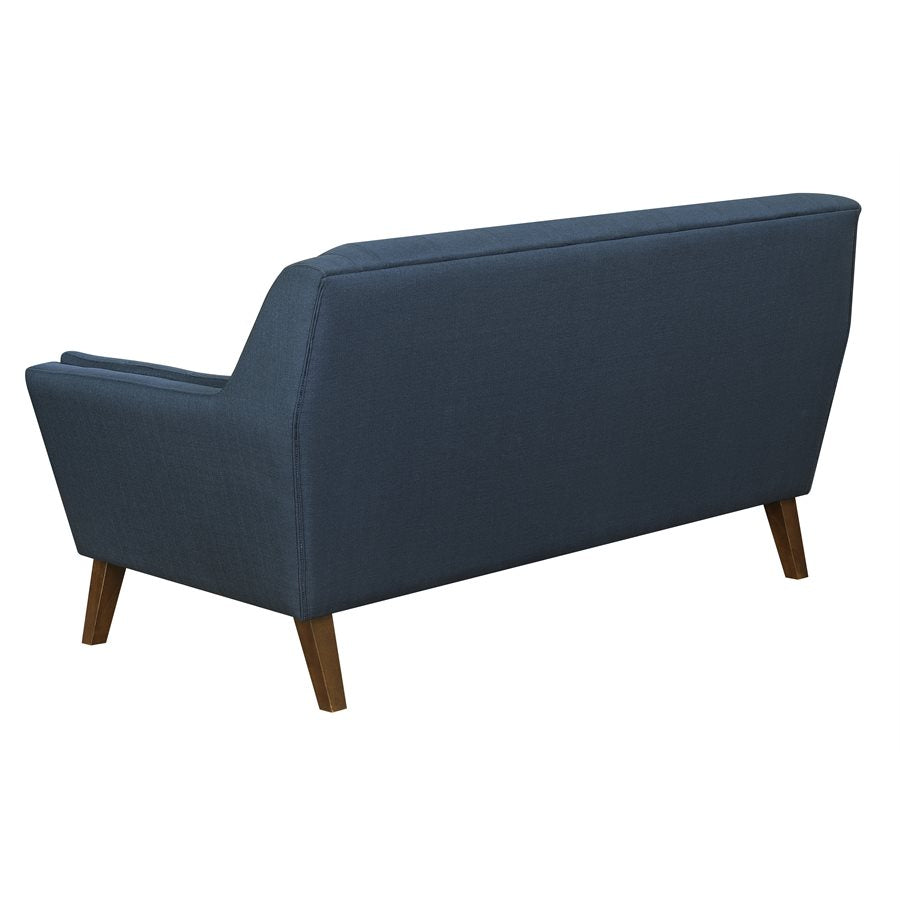 LOVESEAT - NAVY - Mid-Century Modern, Tufted, Clean Lines