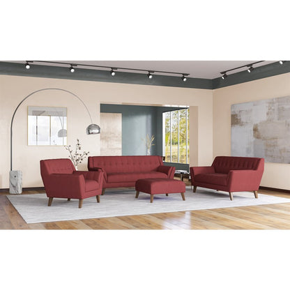 CHAIR - RED - Mid-Century Modern, Tufted, Clean Lines  (2-Pack)