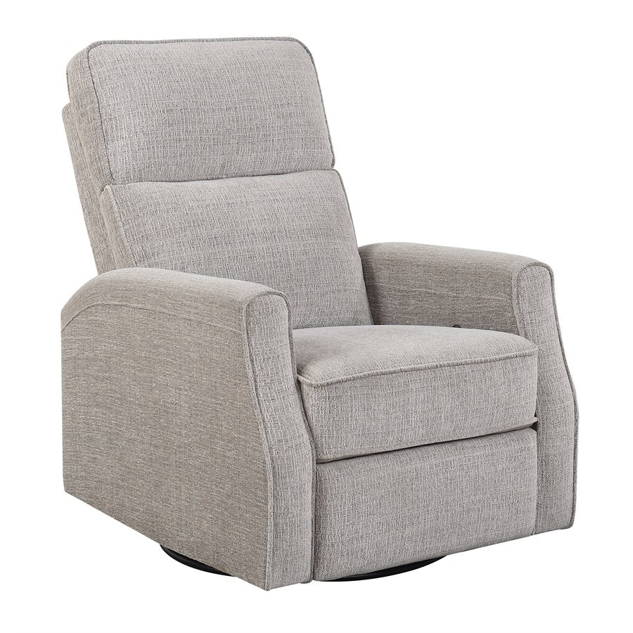 Beige Upholstered Swivel Glider and Recliner Chair (2-Pack)