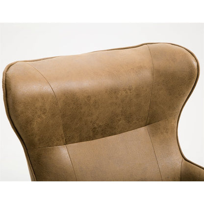 Saddle Faux Leather Accent Chair Contemporary Design (2-Pack)