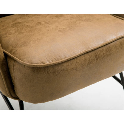 Saddle Faux Leather Accent Chair Contemporary Design (2-Pack)