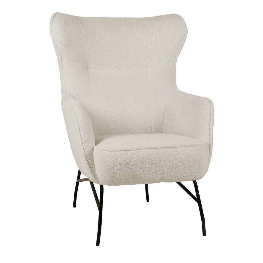 Boucle Upholstered Accent Chair Contemporary Design (2-Pack)