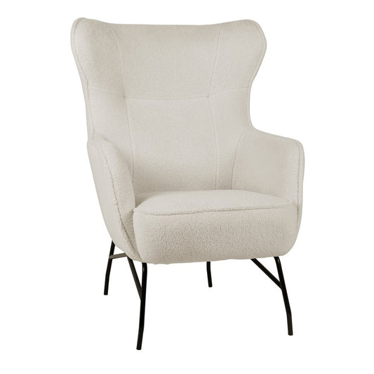 Boucle Upholstered Accent Chair Contemporary Design (2-Pack)