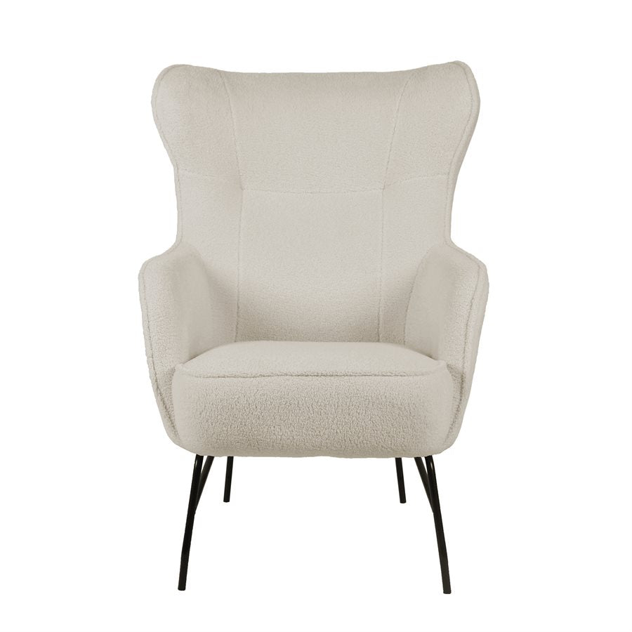 Boucle Upholstered Accent Chair Contemporary Design (2-Pack)