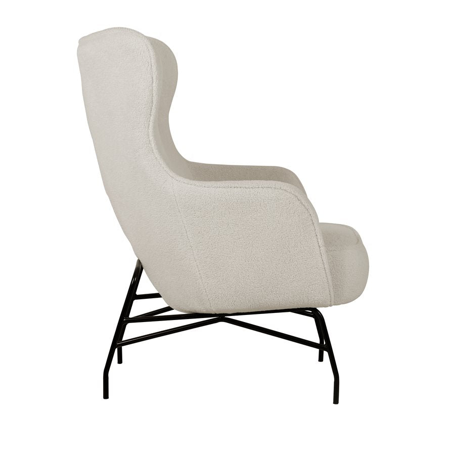 Boucle Upholstered Accent Chair Contemporary Design (2-Pack)