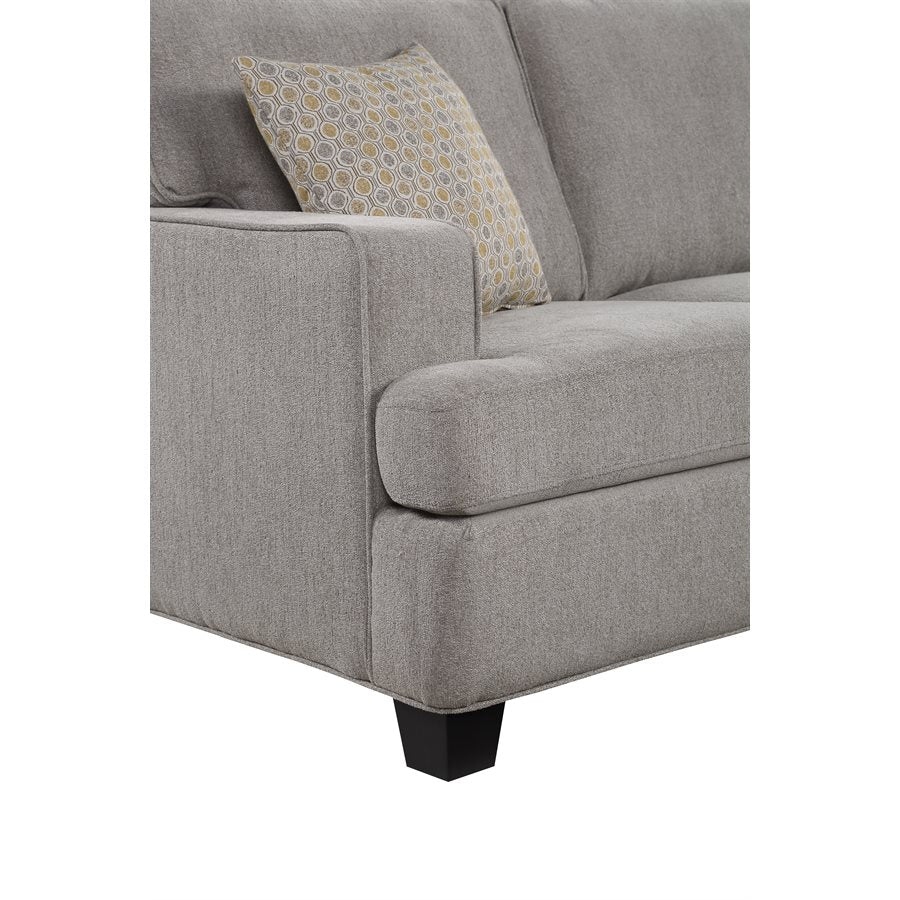 LOVESEAT W / 2 PILLOWS - LIGHT GREY