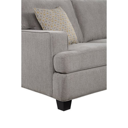 LOVESEAT W / 2 PILLOWS - LIGHT GREY